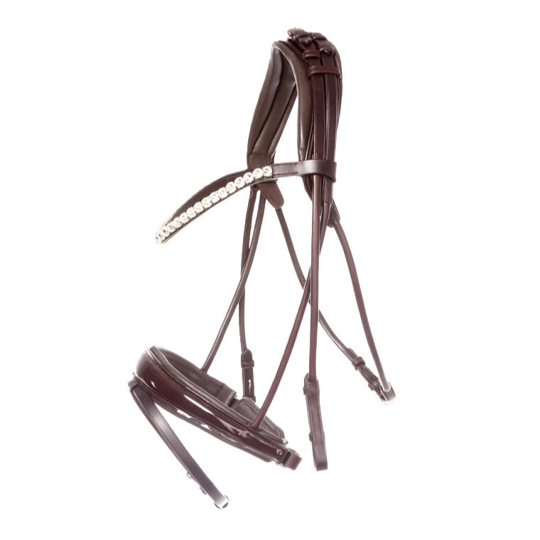 Kavalcade Florina Rolled Patent Leather Bridle