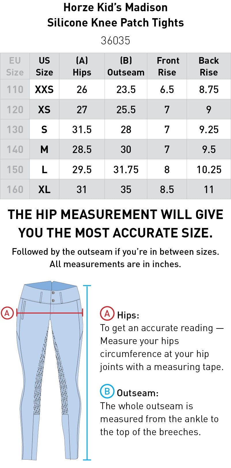 Madison Kids Silicone Knee Patch Tights