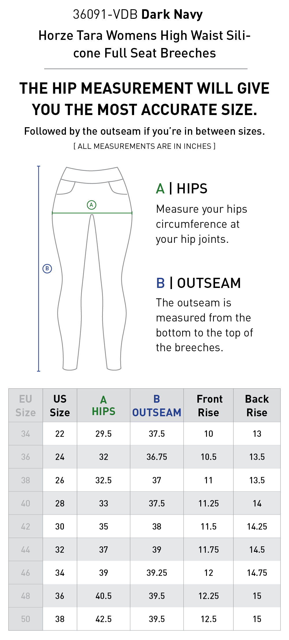 Tara High Waist Silicone Full Seat Breeches