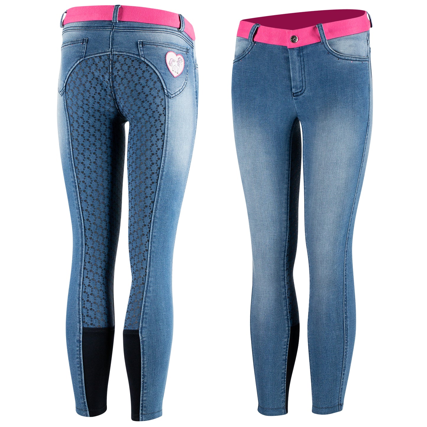 Poppy Kids Denim Silicone Full Seat Breeches