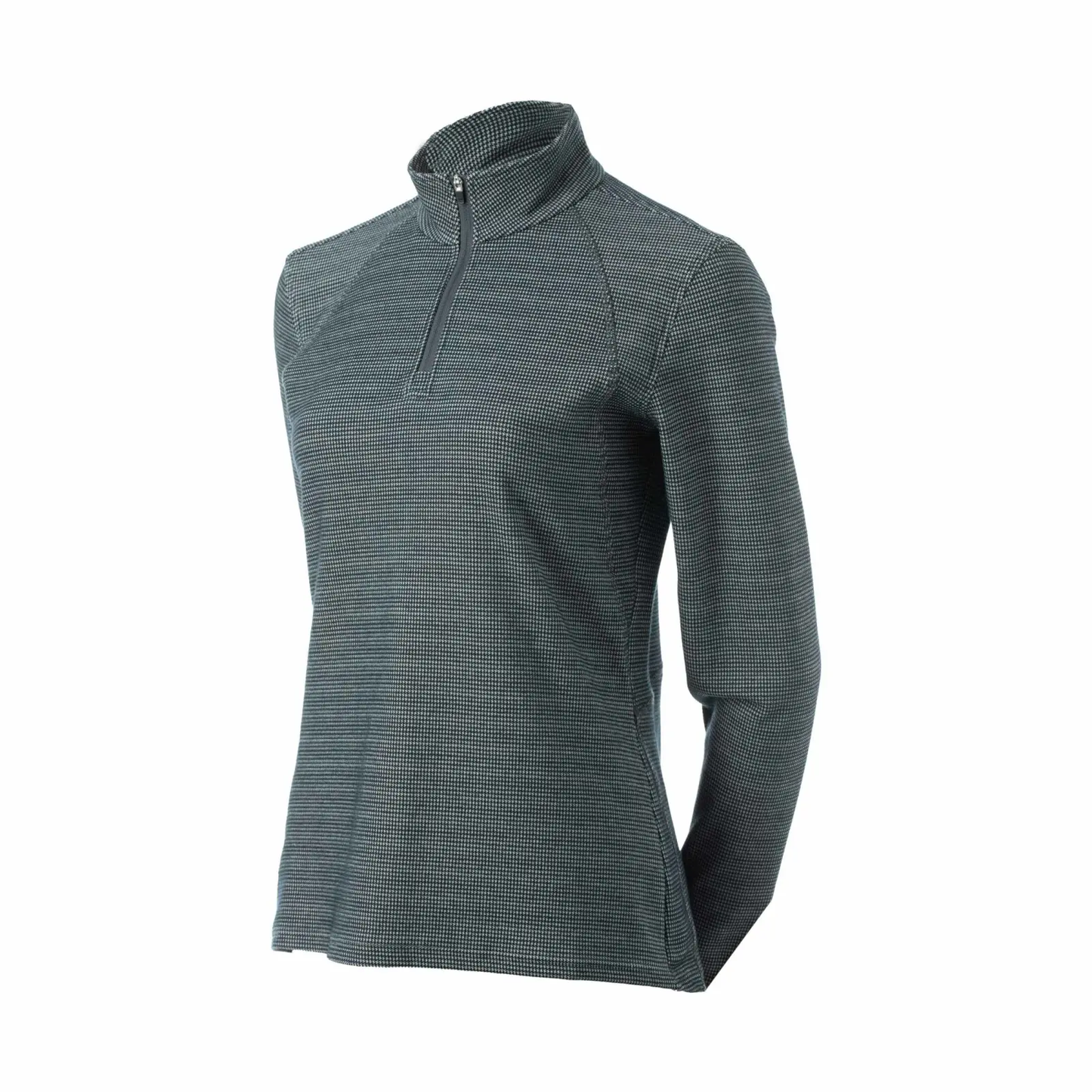 Lara Womens Houndstooth Quarter Zip