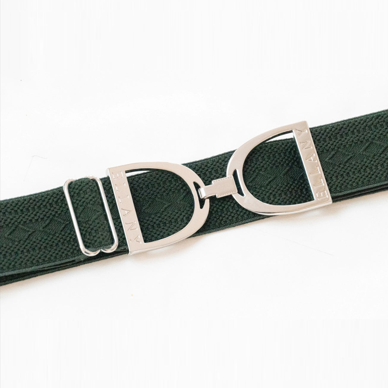 Ellany 1.5" Hunter Hampton Belt with Silver Stirrup Buckle