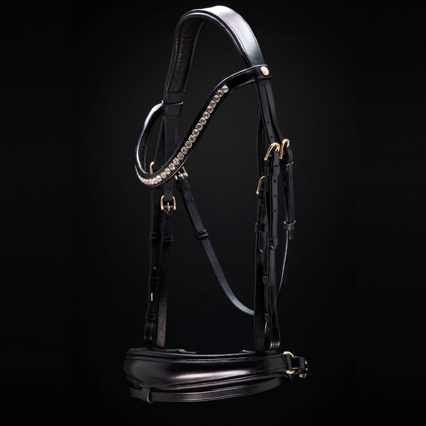 Munich Gold Snaffle Dressage Bridle