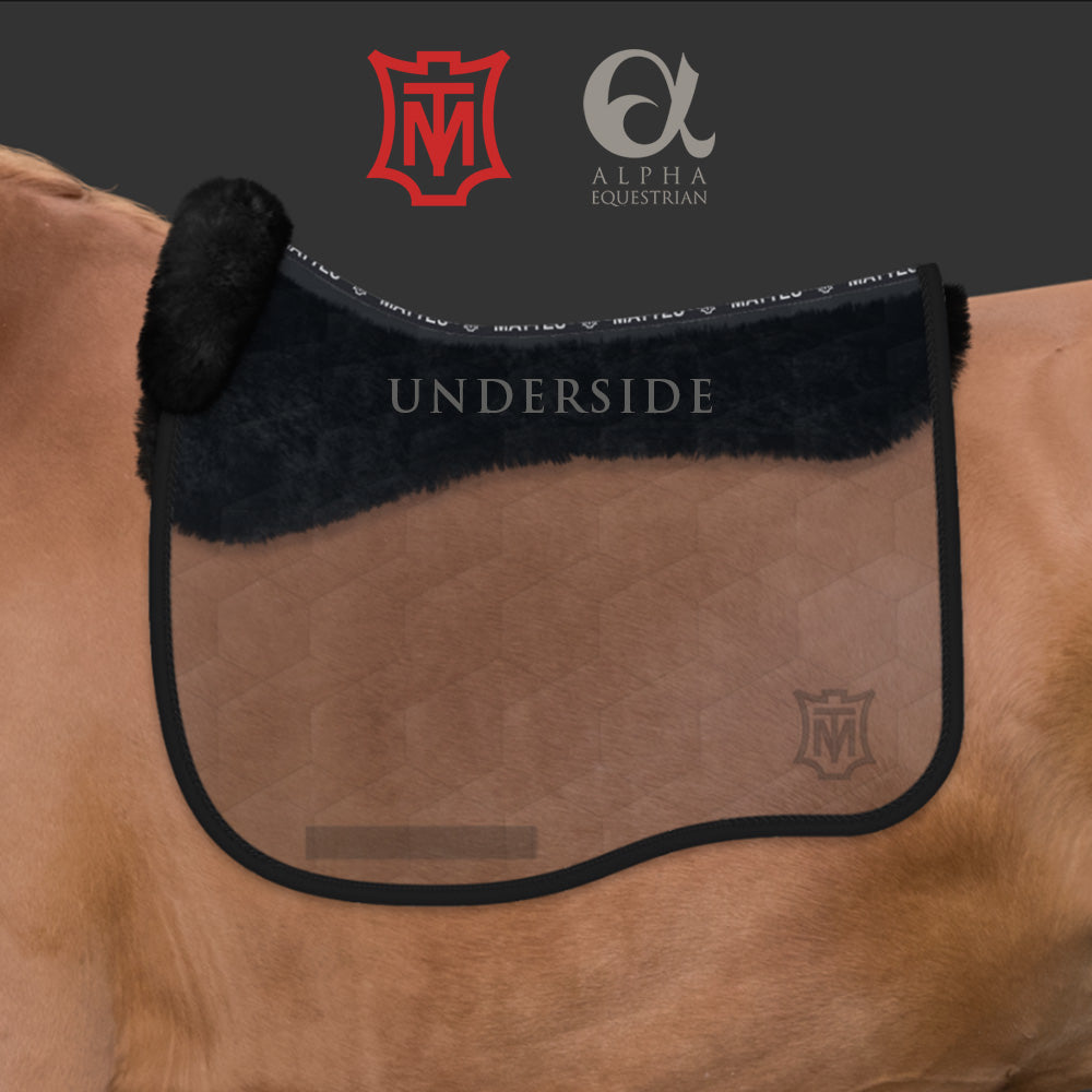 E.A. Mattes Sheepskin Velvet Dressage Saddle Pad