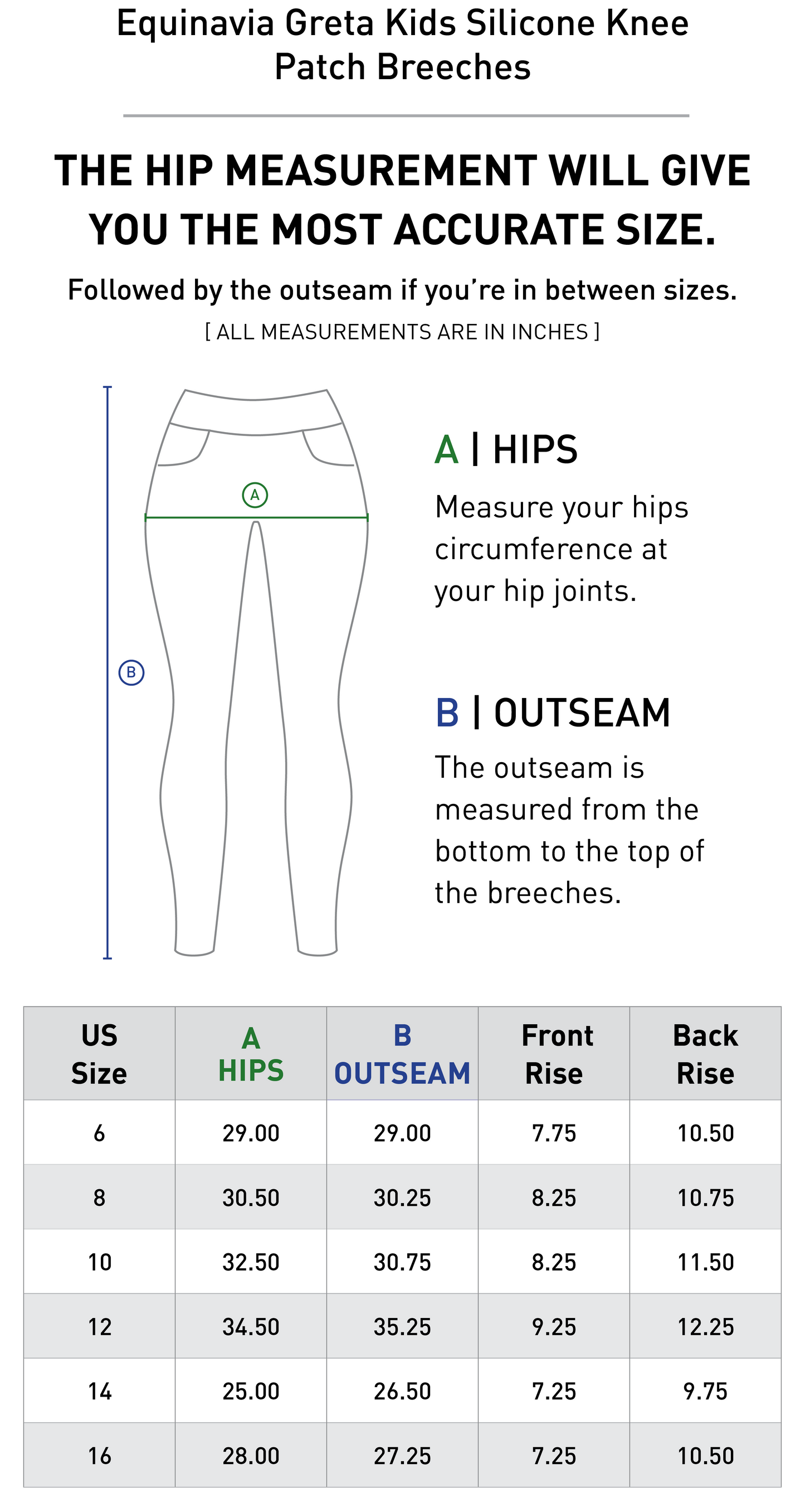 Greta Kids Silicone Knee Patch Breeches