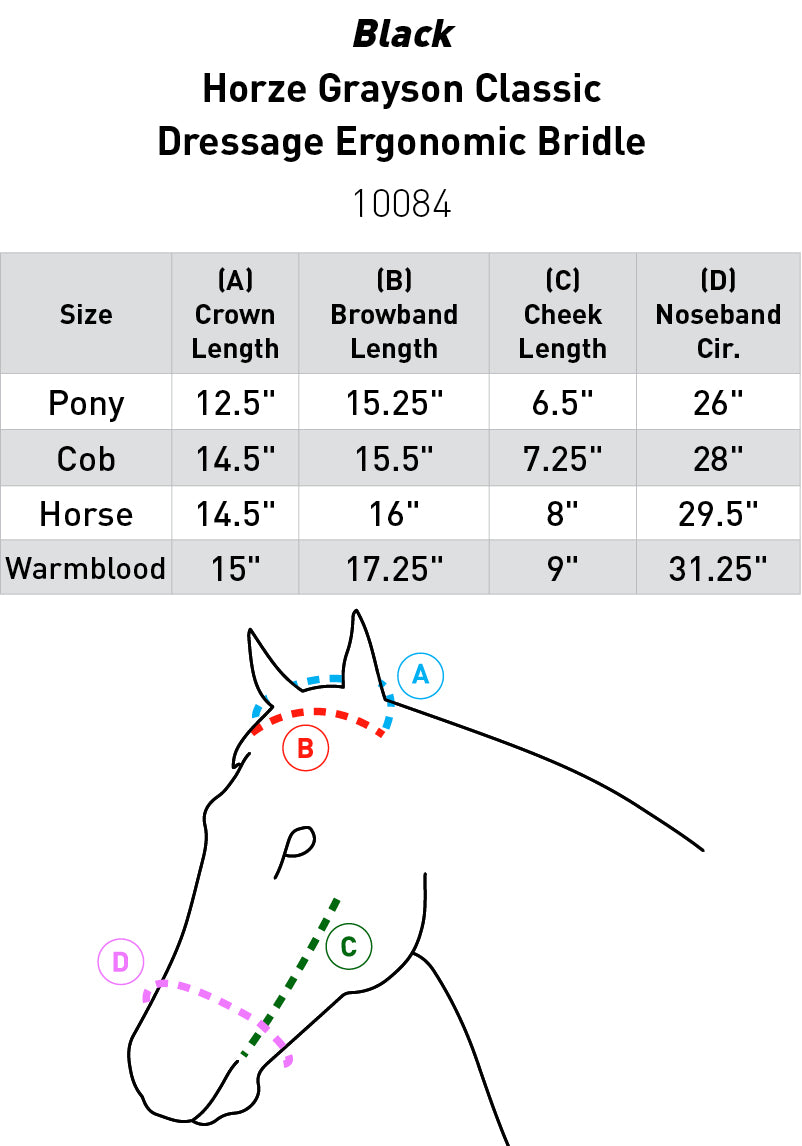 Grayson Classic Dressage Ergonomic Bridle