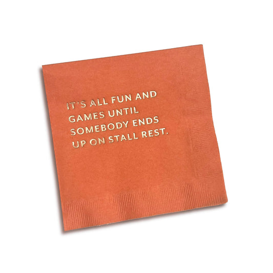 "Stall Rest" Cocktail Napkins