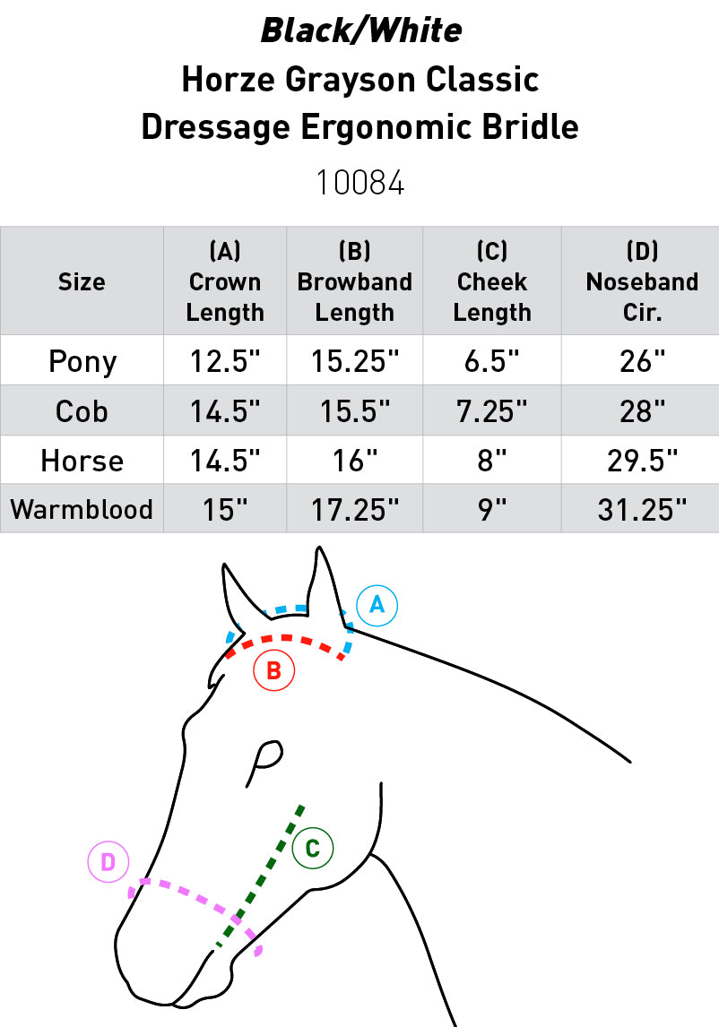 Grayson Classic Dressage Ergonomic Bridle