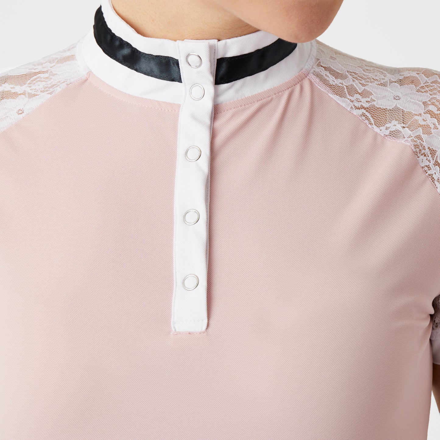 Lauren Short Sleeve Show Shirt with Lace Sleeves