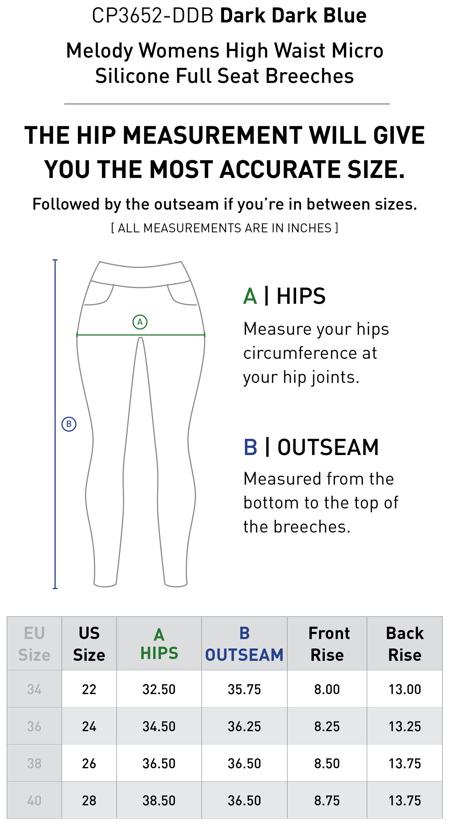 Melody High Waist Micro Silicone Full Seat Breeches