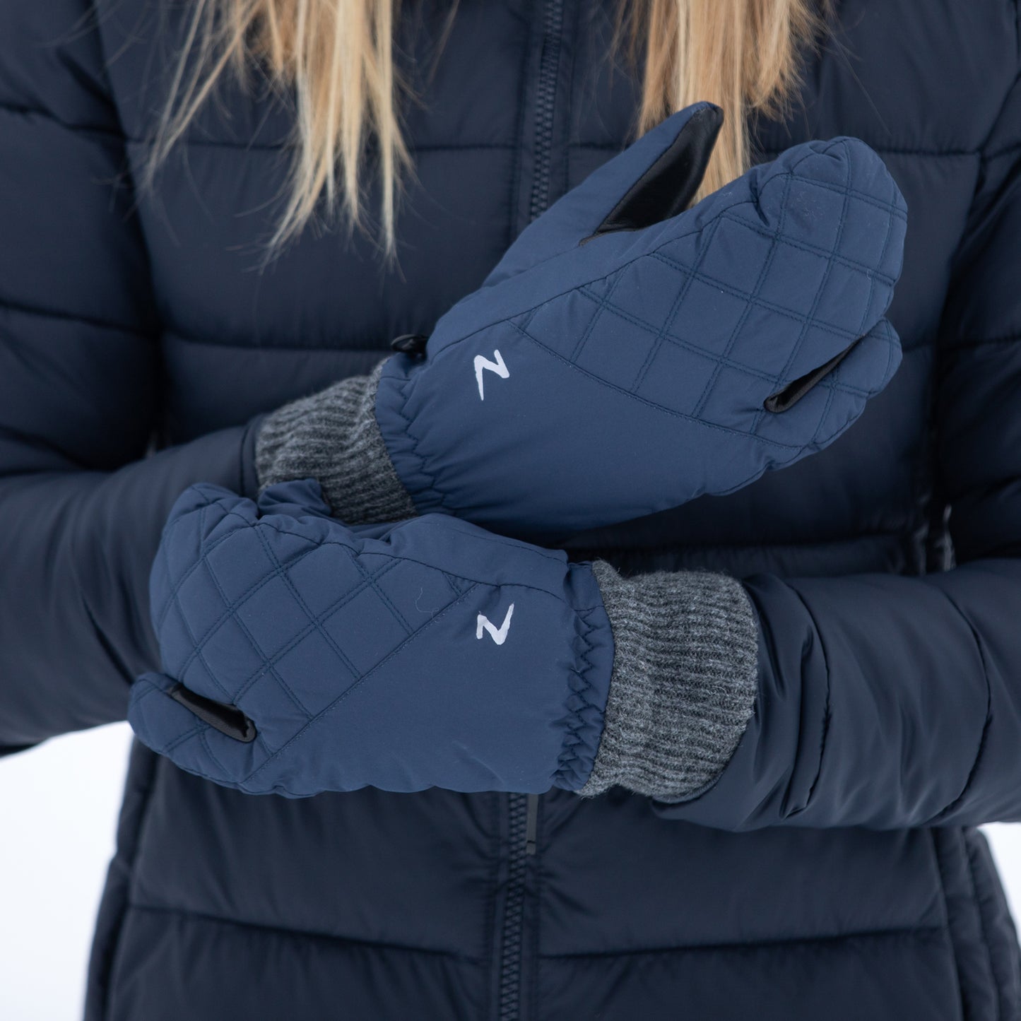 Padded Three Finger Winter Mittens