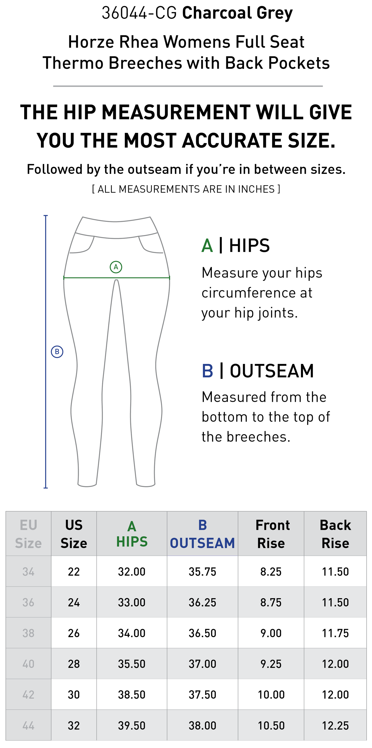 Rhea Full Seat Thermo Breeches with Back Pockets