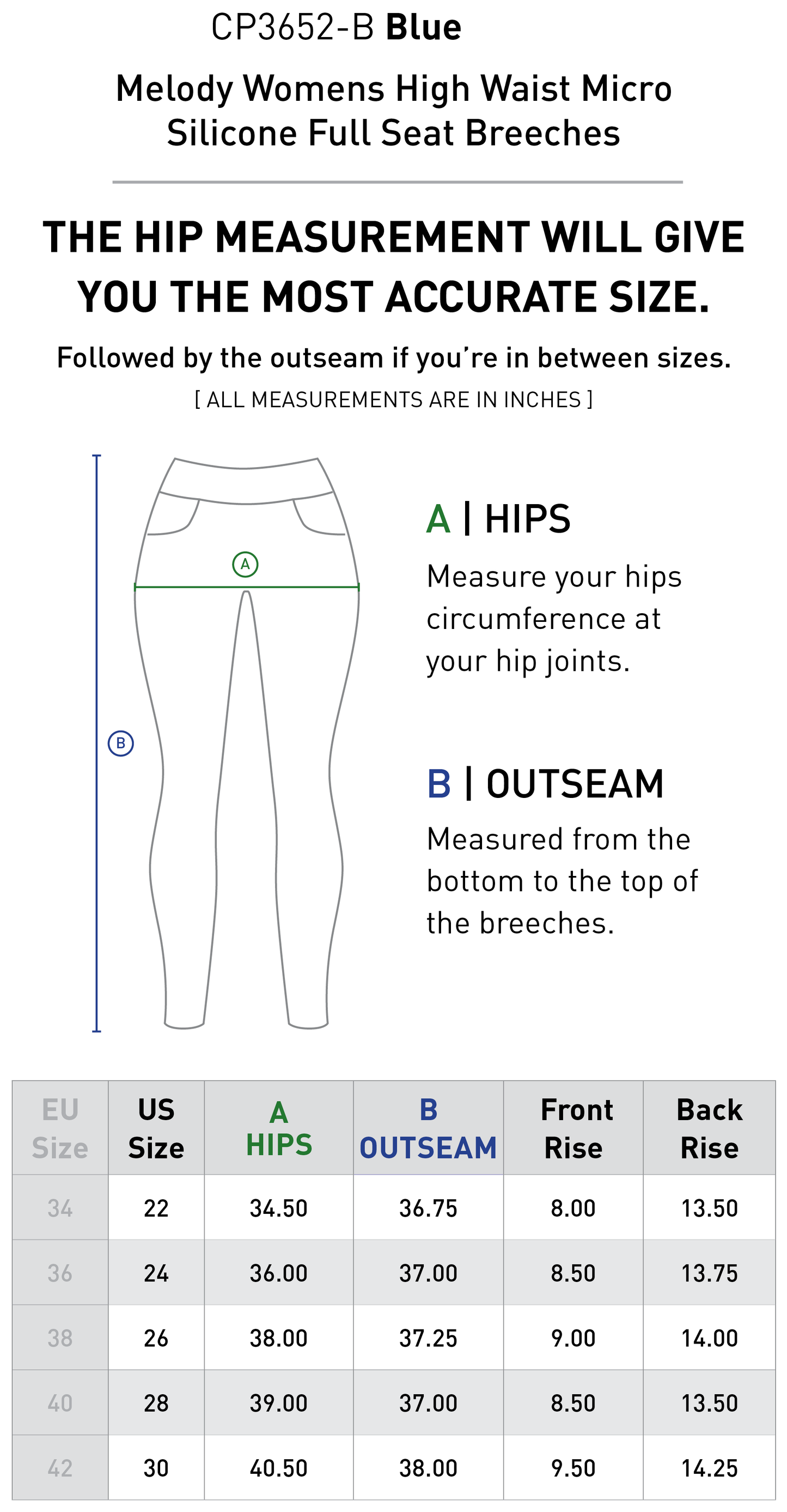 Melody High Waist Micro Silicone Full Seat Breeches