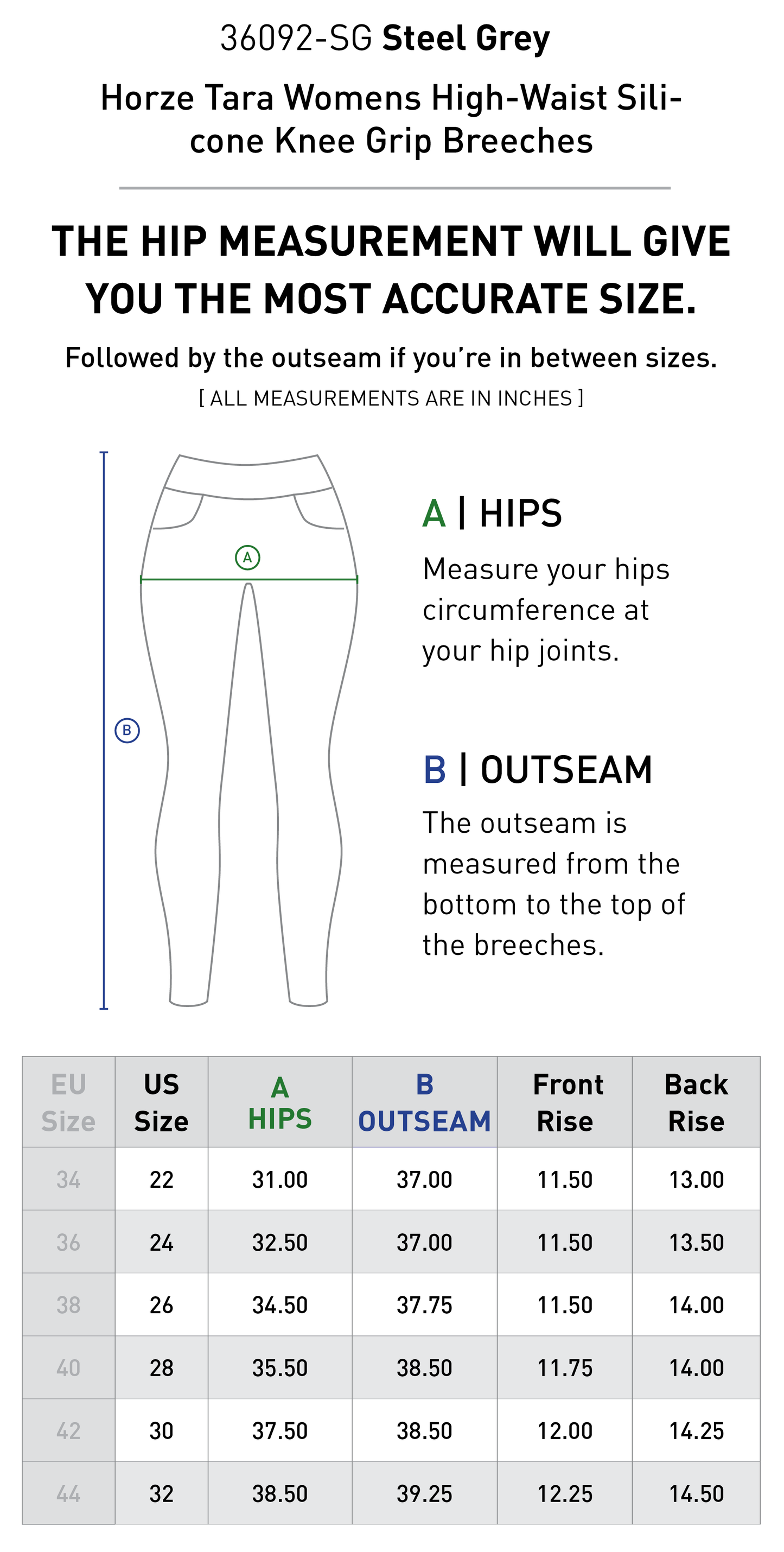 Tara High Waist Silicone Knee Grip Breeches