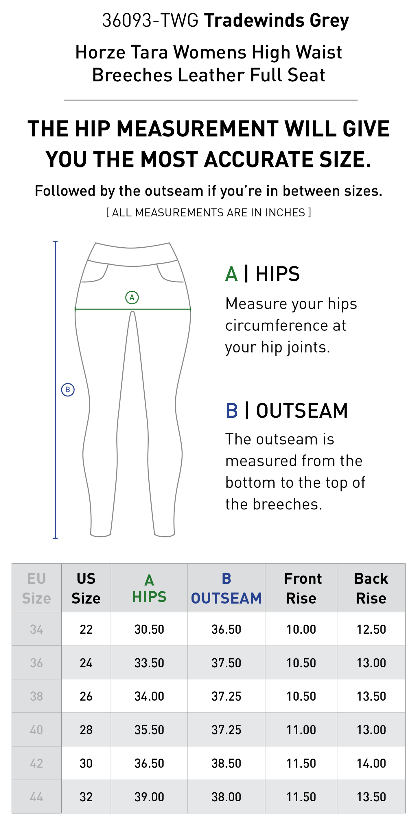 Tara High Waist Breeches Leather Full Seat