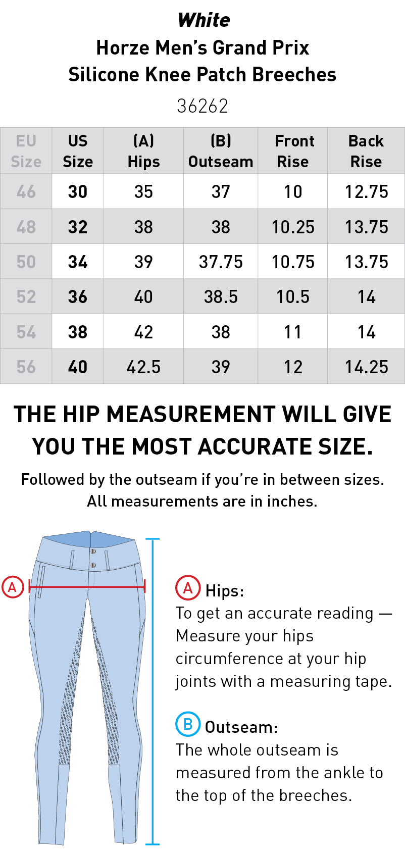 Grand Prix Men's Silicone Knee Patch Breeches