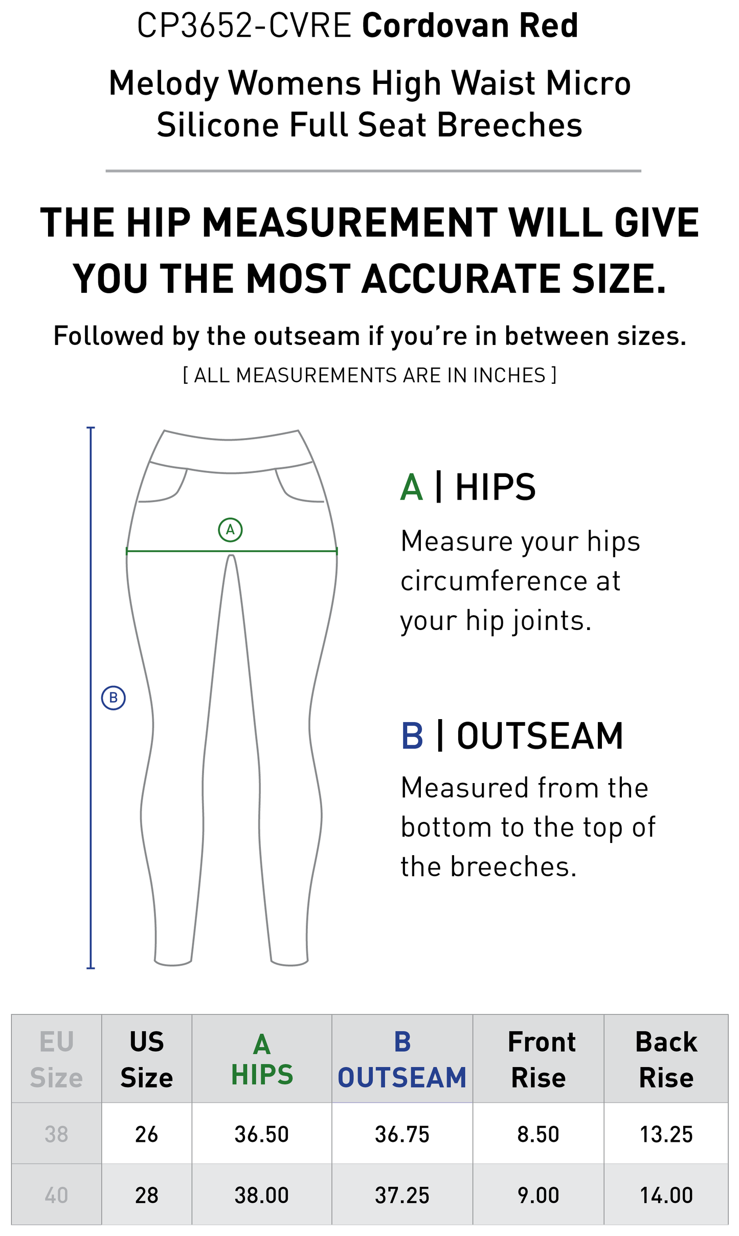 Melody High Waist Micro Silicone Full Seat Breeches