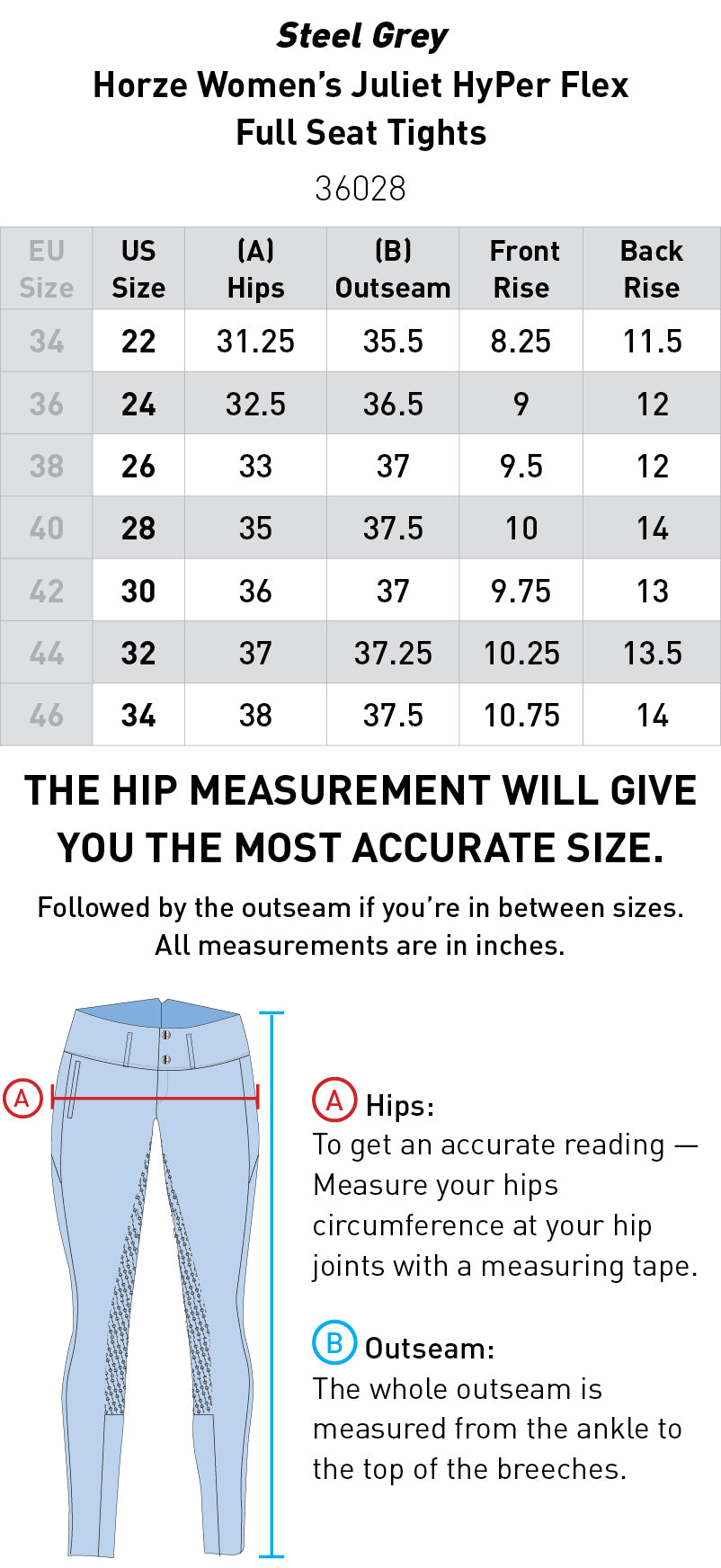 Juliet Hyper Flex Full Seat Tights