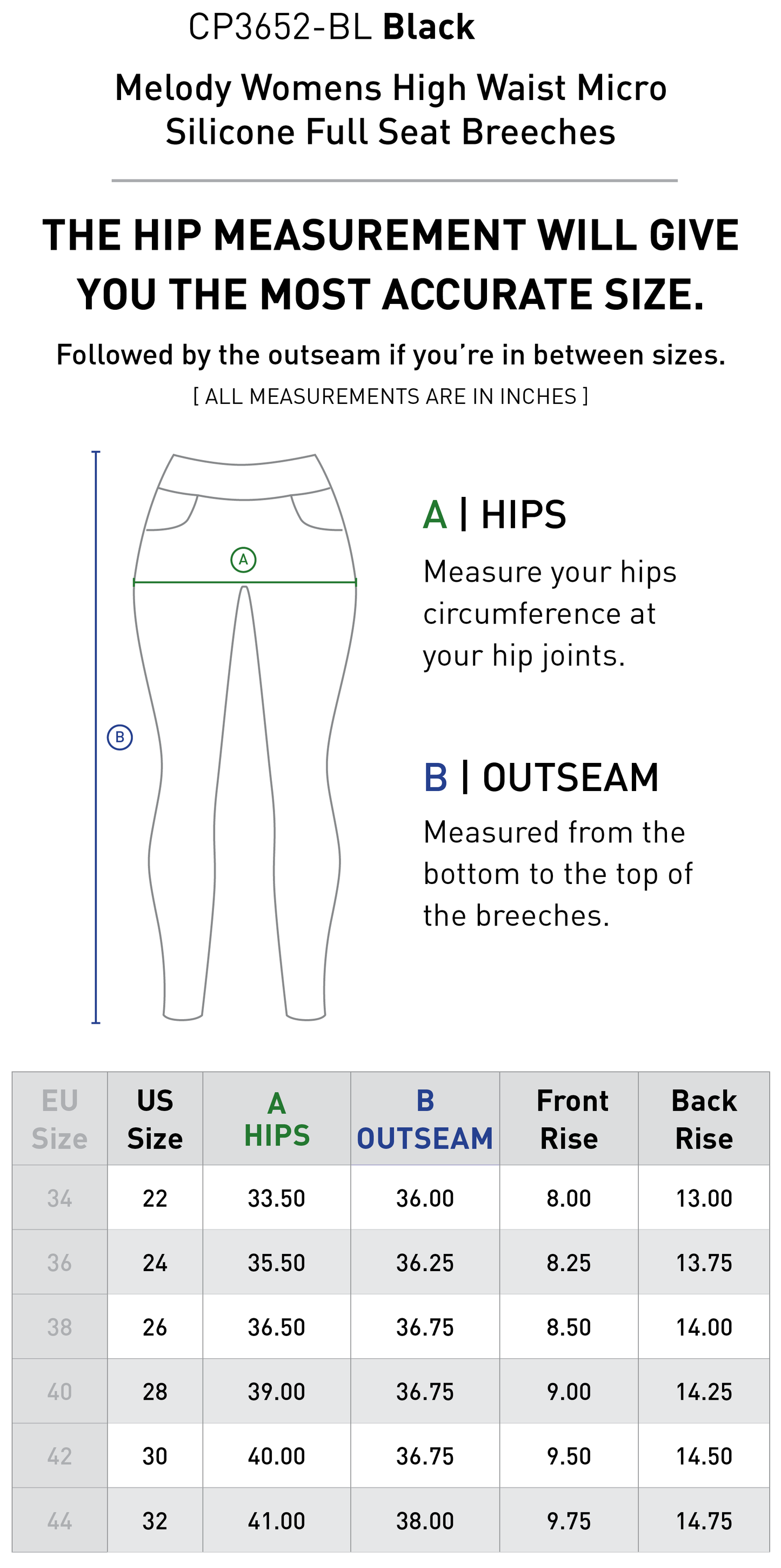 Melody High Waist Micro Silicone Full Seat Breeches