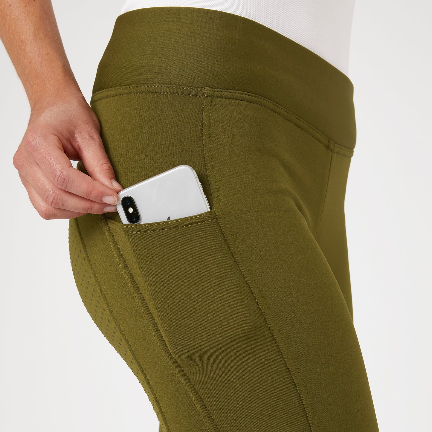 Active Winter Silicone Full Seat Tights w/ Phone Pockets