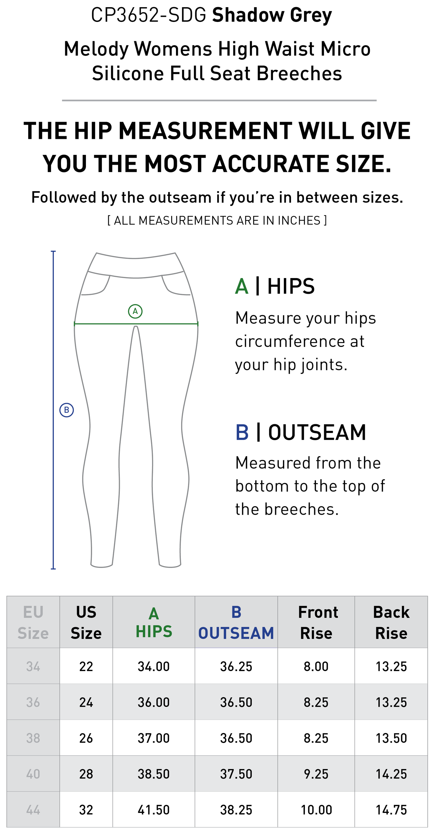 Melody High Waist Micro Silicone Full Seat Breeches