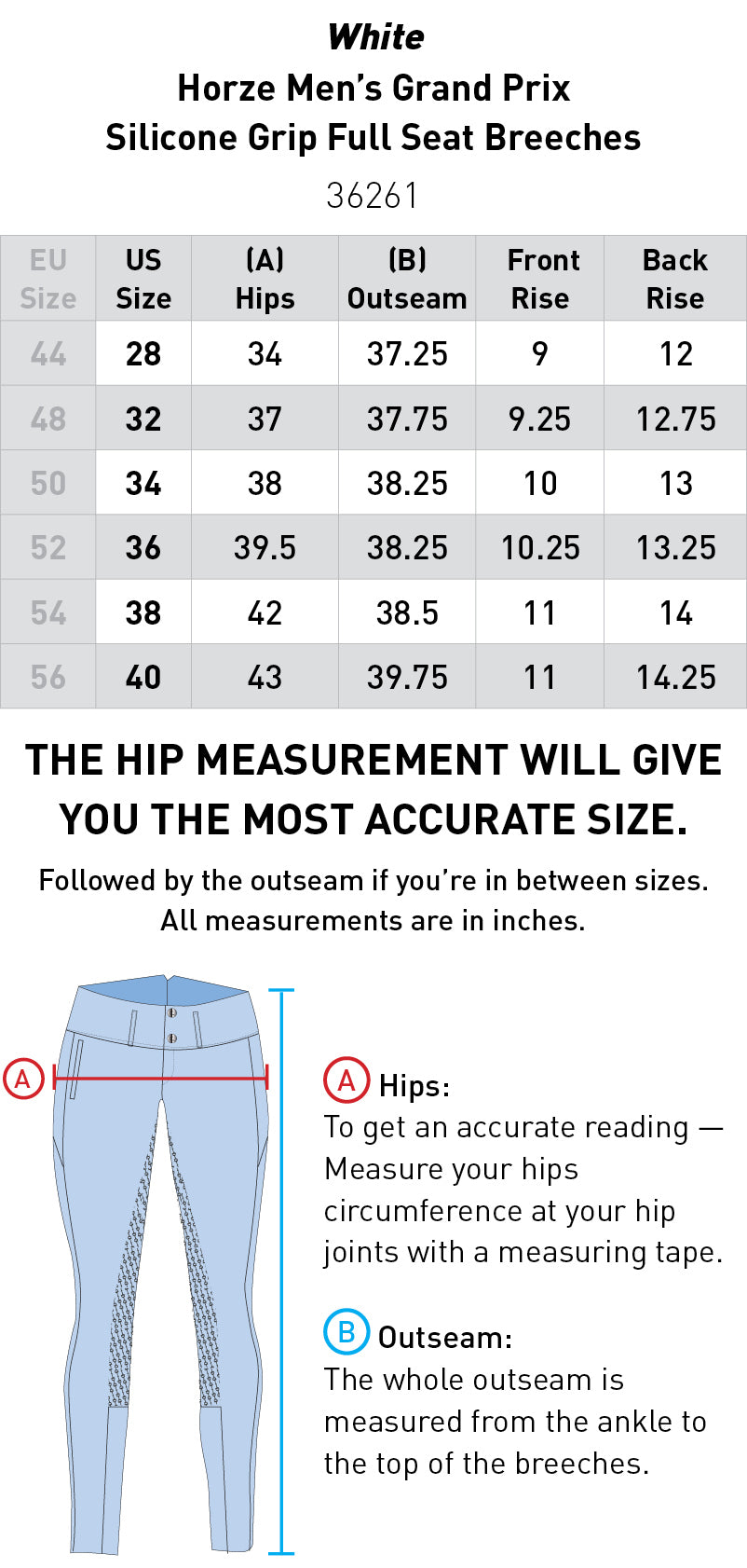 Grand Prix Men's Silicone Grip Full Seat Breeches