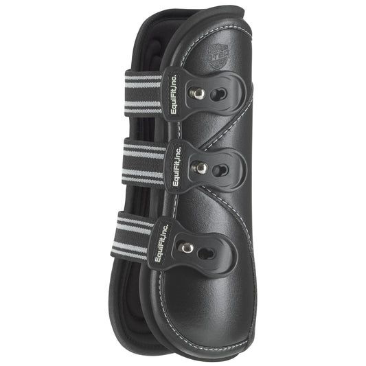 Equifit D-Teq™ Front Boot with ImpacTeq™ Liner - Black with Black Binding