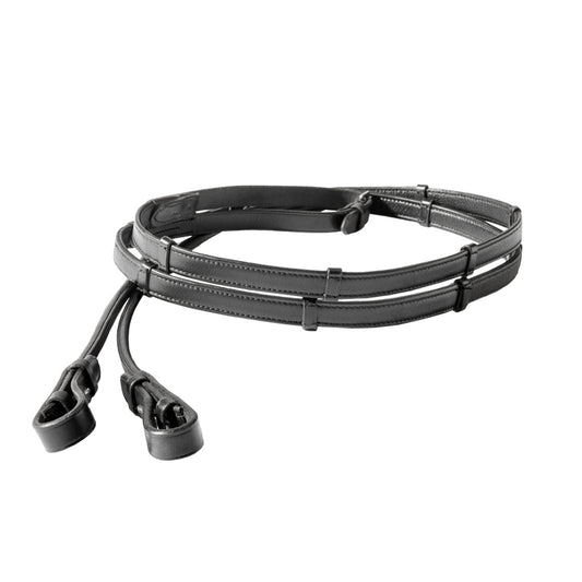Kavalcade Florina 16mm Rolled Soft Grip Leather Reins with Stops