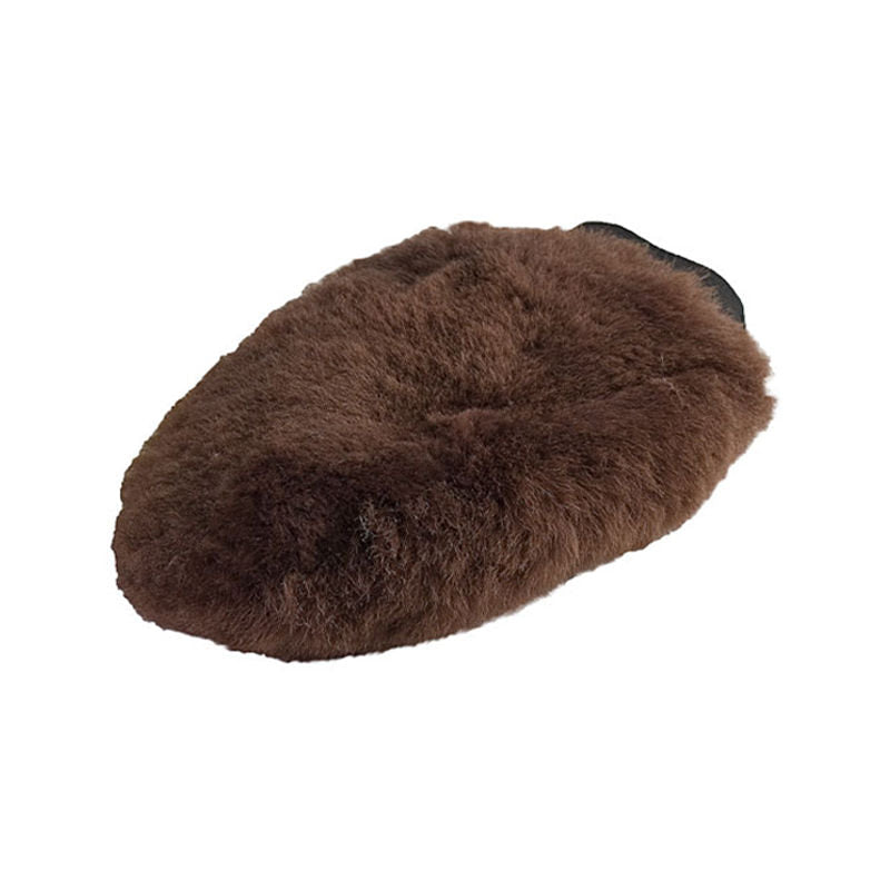 Sheepskin Grooming Mitten - Brown