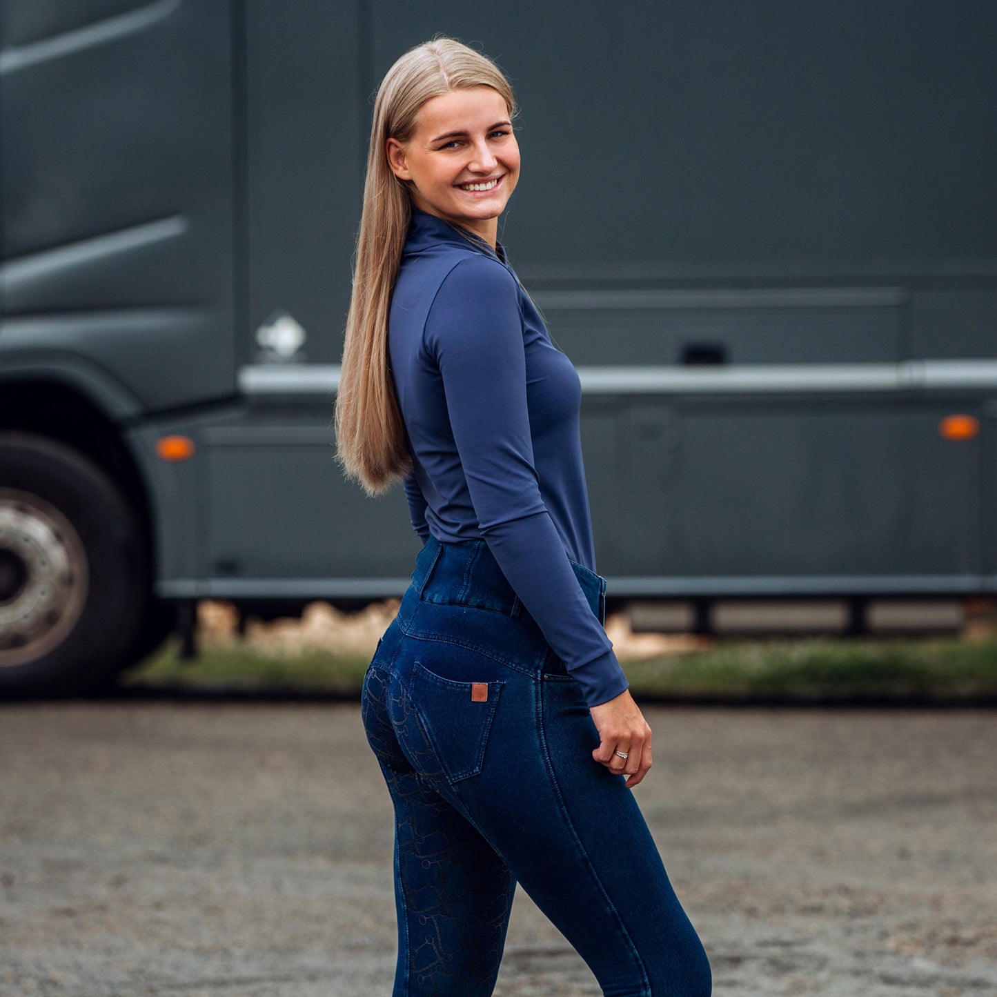 Kacy Denim Look Winter Full Seat Breeches