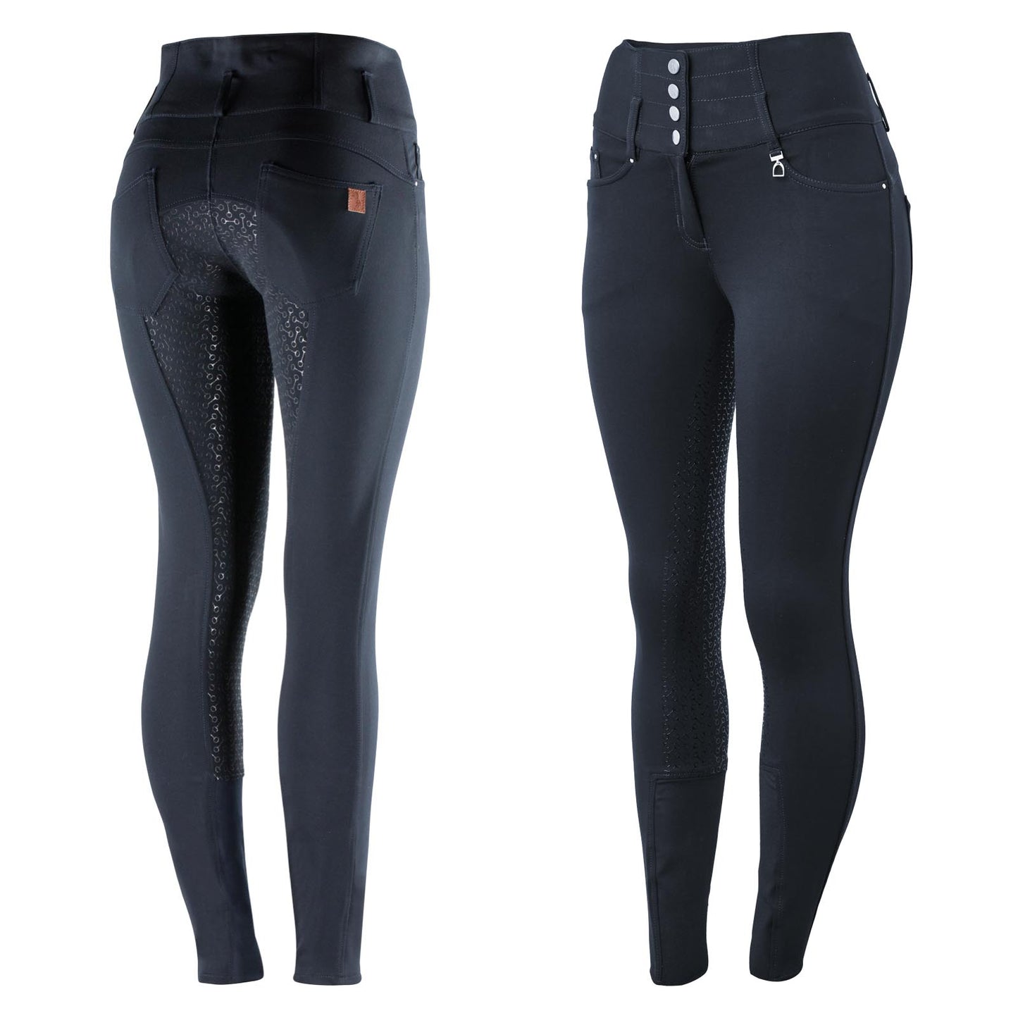 Tara High Waist Silicone Full Seat Breeches - Stock Colors