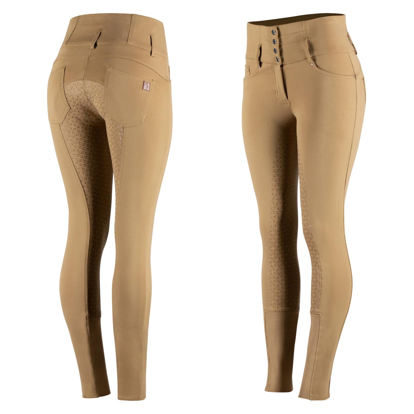 Tara High Waist Silicone Full Seat Breeches - Stock Colors