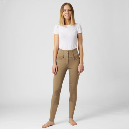 Tara High Waist Silicone Full Seat Breeches - Stock Colors