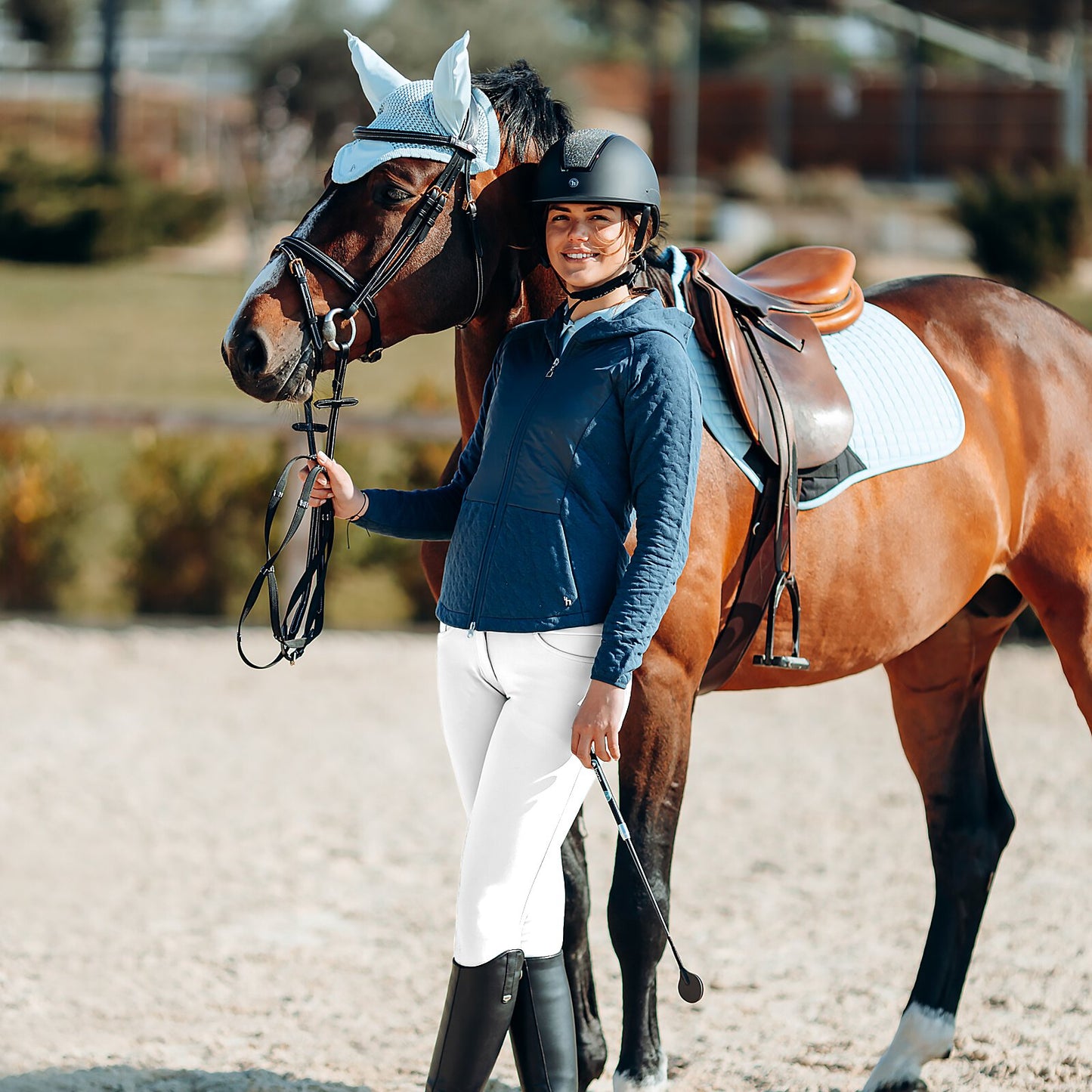 Tara High Waist Silicone Full Seat Breeches - Stock Colors