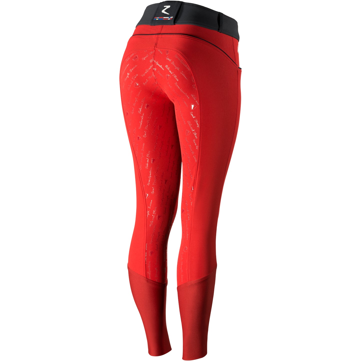 Horze Nordic Womens Performance Silicone Full Seat Breeches - Red