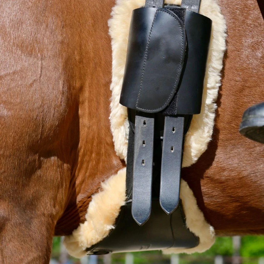 Removable Sheepskin Pads for Short Comfort Girth