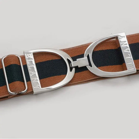 Ellany Equestrian 1.5" Calucci Belt with Silver Stirrup Buckle