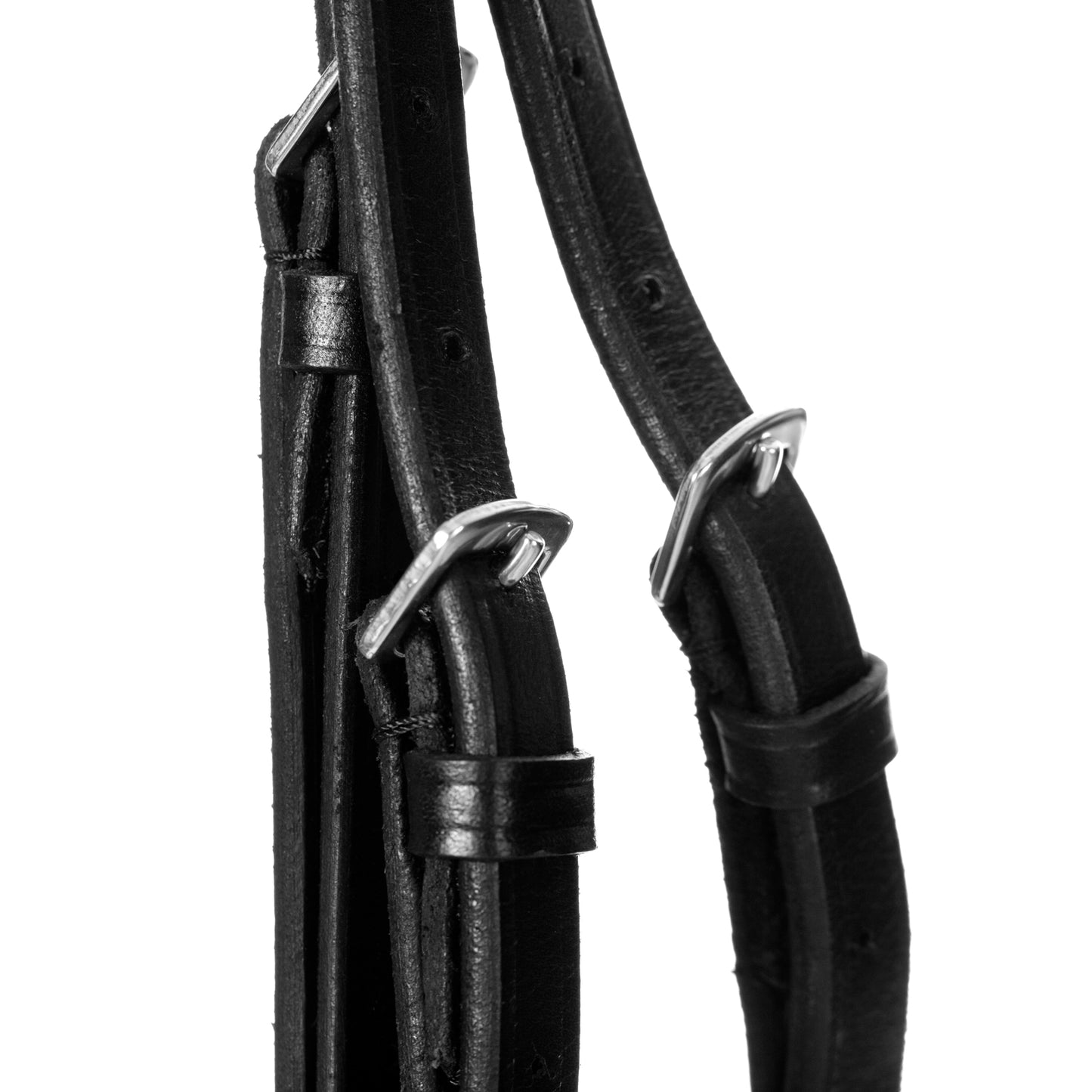 Saga Dressage Crank Noseband Bridle & Reins - Black