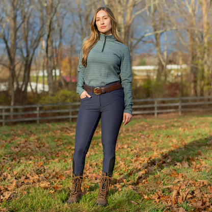 Lara Womens Houndstooth Quarter Zip