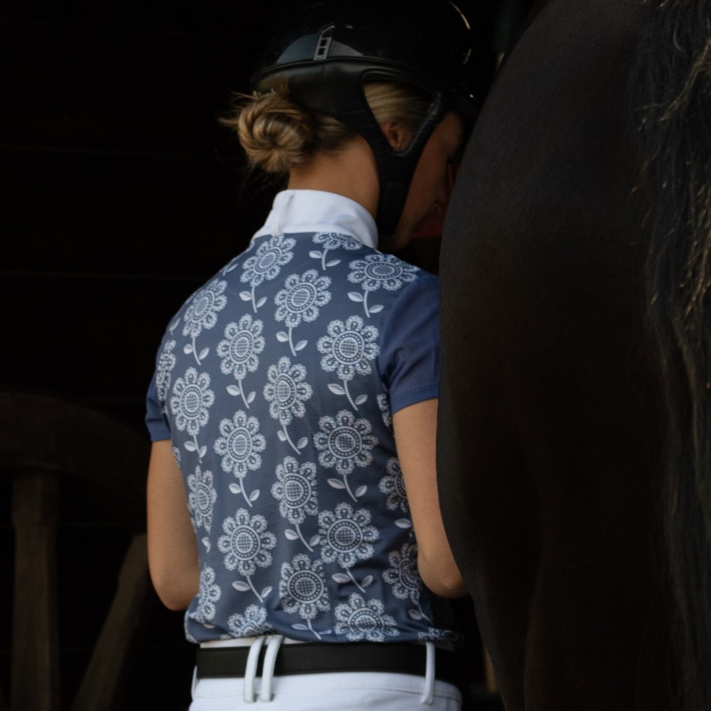 Equinavia Martha Short Sleeved Show Shirt - Dusty Blue