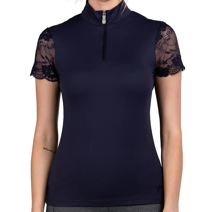 Galloon Lace Navy 1/4 Zip