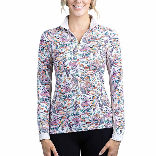 Parisian Floral Long Sleeve 1/4 Zip