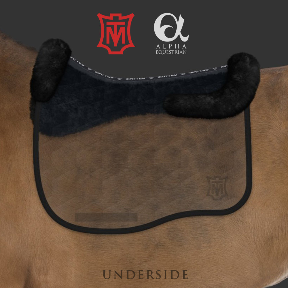E.A. Mattes Sheepskin Velvet Dressage Saddle Pad