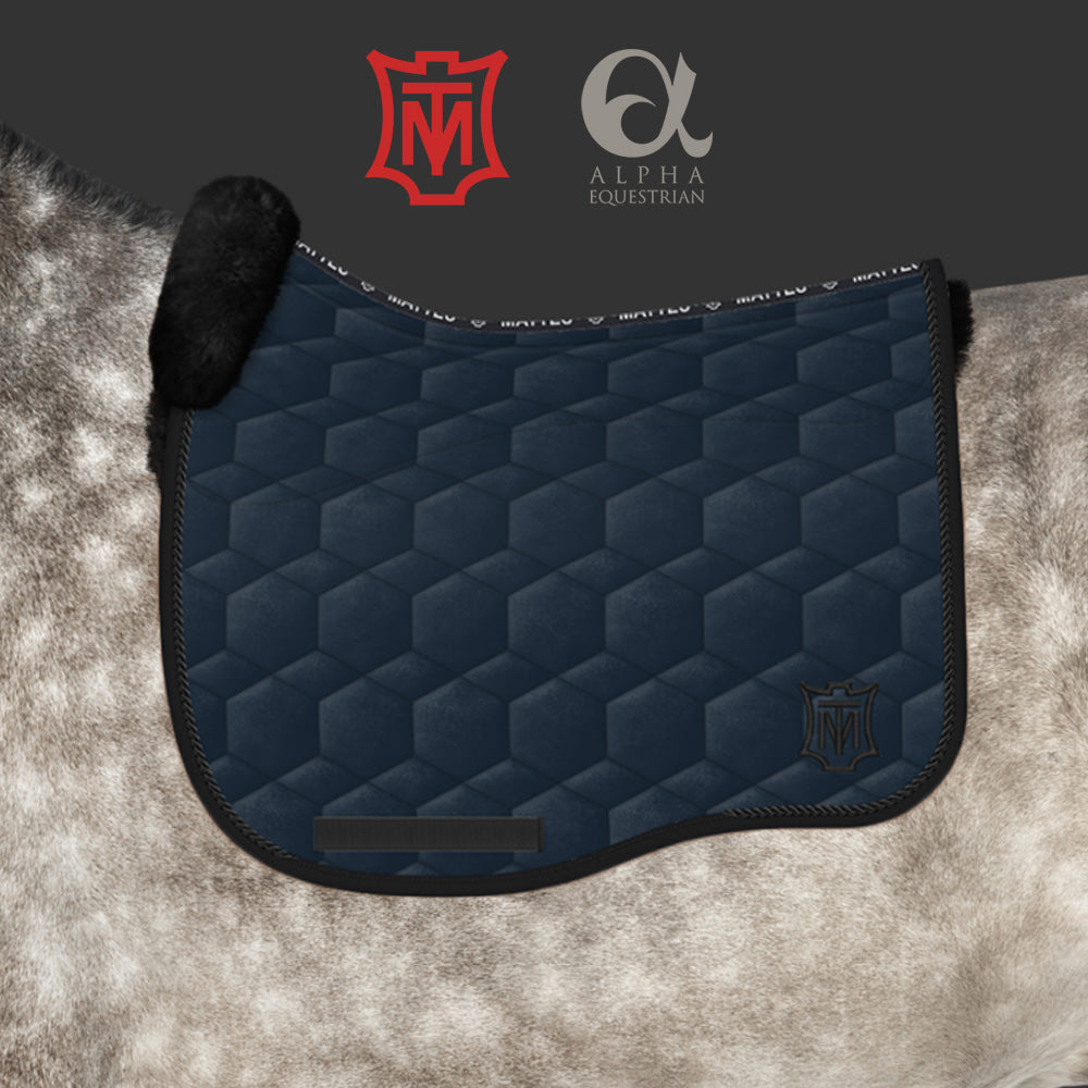 E.A. Mattes Sheepskin Velvet Dressage Saddle Pad