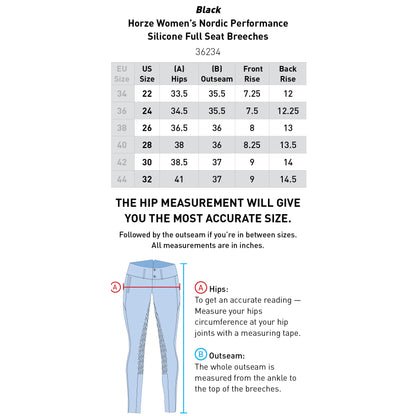 Nordic Performance Silicone Full Seat Breeches - Black