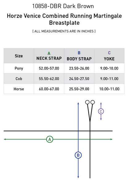 Venice Combined Running Martingale Breastplate