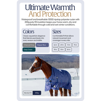 Equinavia Arktis Extended Neck Mid Weight Turnout Blanket 200g