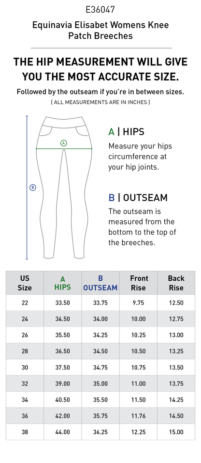 Elisabet Womens Knee Patch Breeches