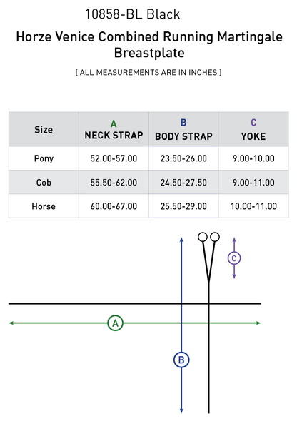 Venice Combined Running Martingale Breastplate