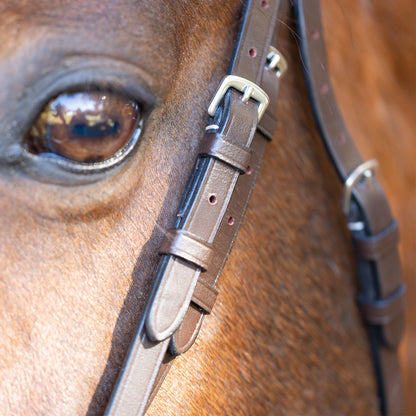 Saga Wide Noseband Hunter Bridle with Reins